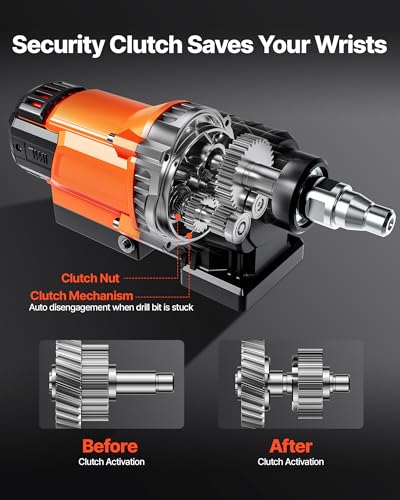 Image of VEVOR Diamond Core Drilling Machine, 0.8-8 in Drilling Diameter, Stand-Mount Dry and Wet Concrete Core Drill Rig with 8 Drill Bits, 800 RPM Speed, UNC1 1 /4-7 Thread, 3000W