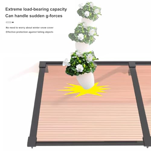 Auvent de porte d'entrée robuste en aluminium résistant aux UV - 7