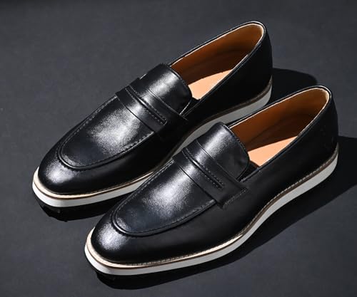 Image of LOUIS STITCH Smart Casual Shoes for Men | Ultra Lightweight and Comfortable | Eva Sole Cushioned Footbed Men's Loafers | LSMX-MC