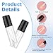 JJUNW 10pcs Empty Lip Gloss Tubes, 1.2ml Mini Refillable Cosmetic Containers Bottles Lip Balm Bottles Lipgloss Dispenser for Lipstick Samples, Lip Balms
