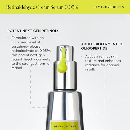 Image of Naturium Retinaldehyde Cream Serum 0.05%, Advanced Anti-Aging & Smoothing Face & Skin Care, 1.7 oz