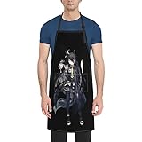 [RFSHOPWF] ウマ娘 ライスシャワー エプロン H型シンプルカフェエプロン おしゃれレディースメンズポケット付き シワになりにくい撥水汚れにくい家庭用ピナフォア 保育士キッチン業務用作業用えぷろん。70cm×84cm