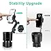 This Hill Car Cup Holder Expander Adjustable Base with Phone Mount 360° Rotation Cup Holder Cell Phone Holder for Car Compatible with iPhone All Smartphones