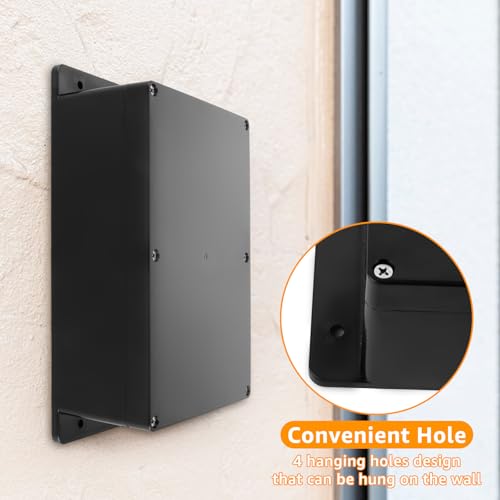YAYODS Abzweigdose Schwarz - 23x15x8,5 cm Gehäuse Elektronik - Abzweigkasten Aufputz mit festem Ohr - Anschlussdose Wasserdicht IP67 - ABS Kunststoff Verteilerdose Aufputz - Verteilerdose Schwarz