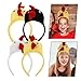 Toyvian 4pcs Chicken Headbands Set Playful Rooster and Chick Costume Accessories for Halloween and Jungle Parties Comfortable for All Ages Fun Dress-up Gear