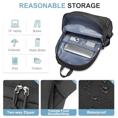 Cypak Linda mochila escolar para adolescentes, A1 - preto, Moderno