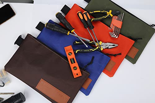 Vidar Tools Small Tool Bag,Tool Pouch With Zipper,Multipurpose Storage Pouch With Nylon Zipper For Tools.1680D Ballistic Nylon,Gadgets, Cosmetics, Stationary.  (Blue) #TOP6