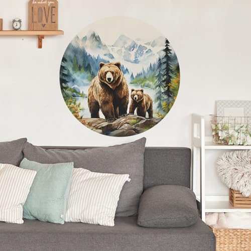 Vinilos Decorativos Achang Familia Oso Acuarela para Pared miniatura 5