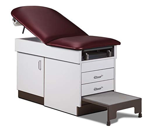 Vista 11 de MSEC by Clinton, Mesa de examen de práctica familiar con taburete integrado, base gris, 72 pulgadas de largo x 31 pulgadas de alto x 30 pulgadas