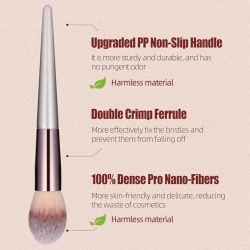 BS-MALL Makeup Brush Set 18 Pcs Premium Synthetic Foundation Powder Concealers Eye shadows Blush Makeup Brushes with black case