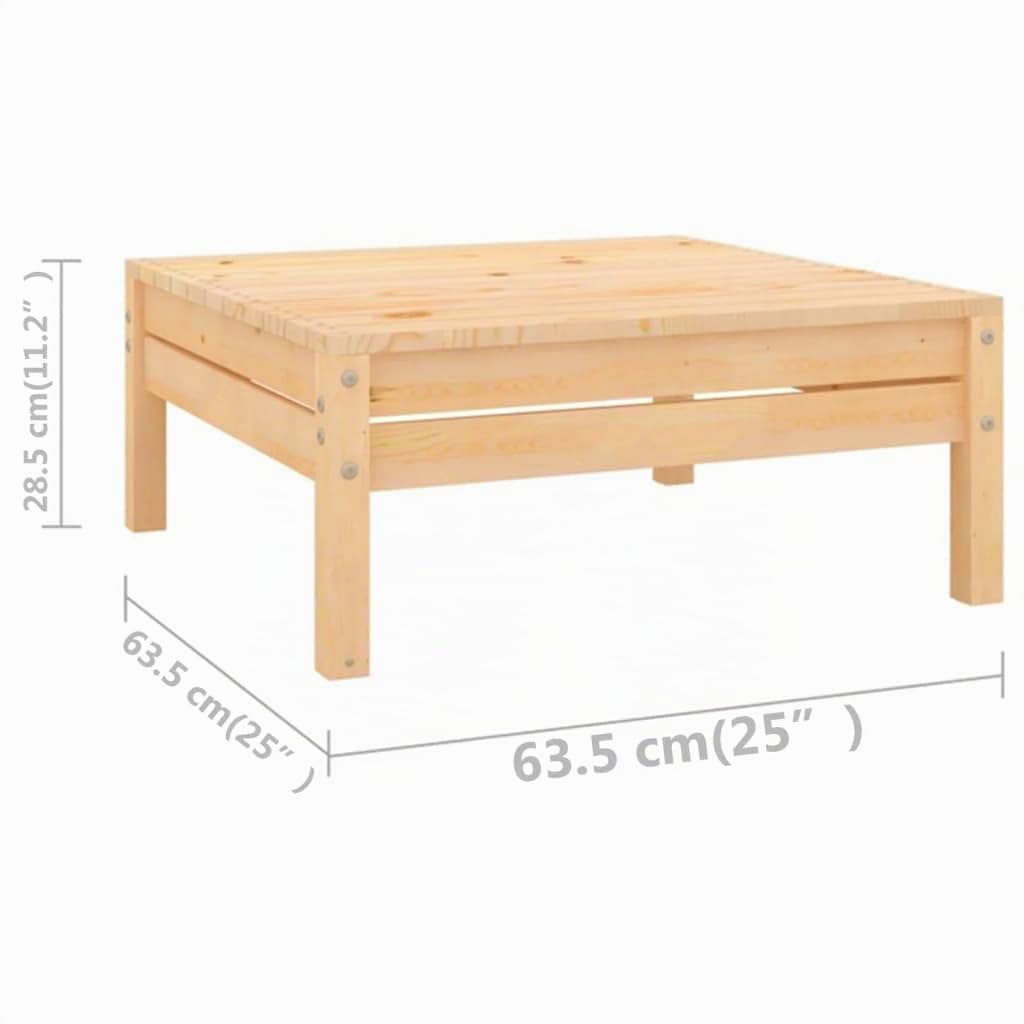 vidaXL Salon de Jardin 9 pcs Bois de pin Massif