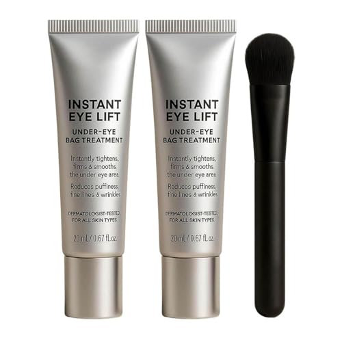 Crema Instantánea para Tensado Ocular Tratamiento Temporal de Firmeza para Ojeras Bolsas e Hinchazón Reduce Líneas Finas Arrugas Hidratante Suavizante Acabado Mate (2Piezas)