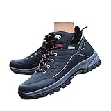 Scarpe da trekking alte da uomo, impermeabili, antiscivolo, con lacci, resistenti, con supporto per arco plantare, ammortizzanti, trekking, fitness, sport, casual, vestibilità larga, per attività