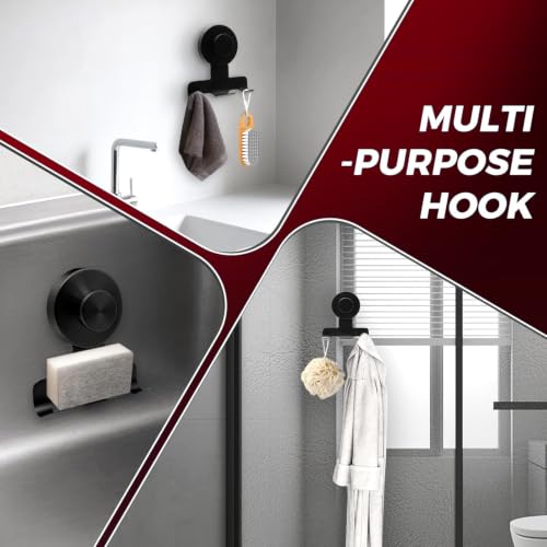 Image of 2026 New Drill-Free Stainless Steel Suction Cup Razor Holder for Shower | Multi-Use | Suction Cup Hooks Razor Holder for Shower, Mirror, Wall, Bathroom, Glass, Hanging Towels - 4 Pack