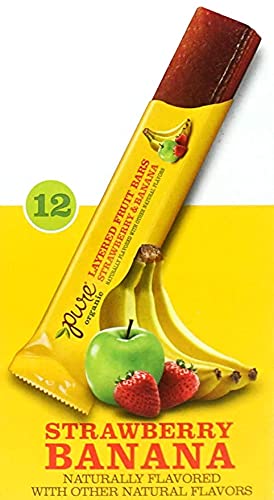 Gourmet Kitchn Pure Organic Layered Fruit Bars Variety | 2 Pack, 28 Bars Each | 3 Different Flavors: Raspberry Lemonade, Strawberry Banana, Pineapple Passionfruit | Healthy Snack -Real Fruit, Non-Gmo #TOP2
