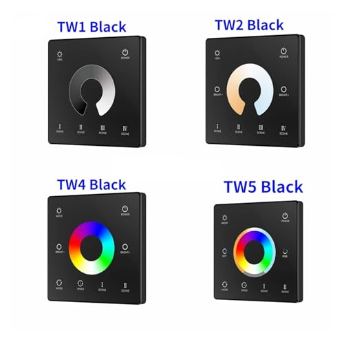 Variateur 1 zone pour ruban LED, panneau tactile rotatif blanc TW5 et télécommande CR2032 - 3