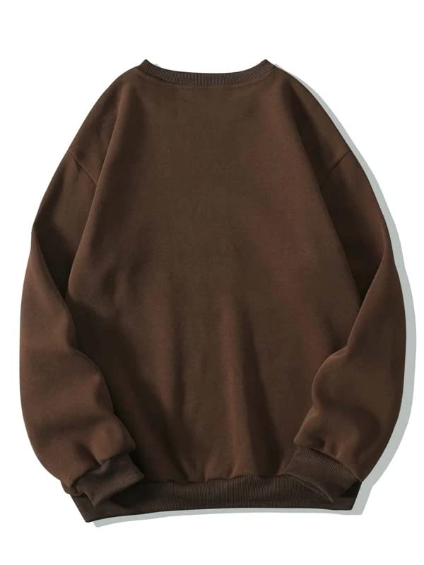 Image of SXV STYLE Solid Plain Unisex Cotton Oversized Baggy Sweatshirt