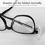 Safety Glasses Side Shields, Protection Glasses Side Shields 3 Pairs | Slip on, Fits Eyeglasses Larger than 12mm, Clear