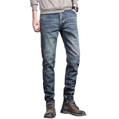 Men's Slim Jeans Spring Fashion Casual Skinny Denim Pants Vintage Streetwear Biker Long Trousers