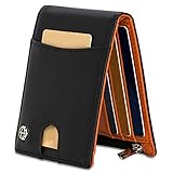 geldbeutel damen ✅ DIEBSTAHLSCHUTZ - Der TÜV geprüfte RFID Blocker schützt Sie vor Datendiebstahl. Das im Innenfutter eingearbeitete Hightech Gewebe schirmt RFID- und NFC-Funkwellen ab.