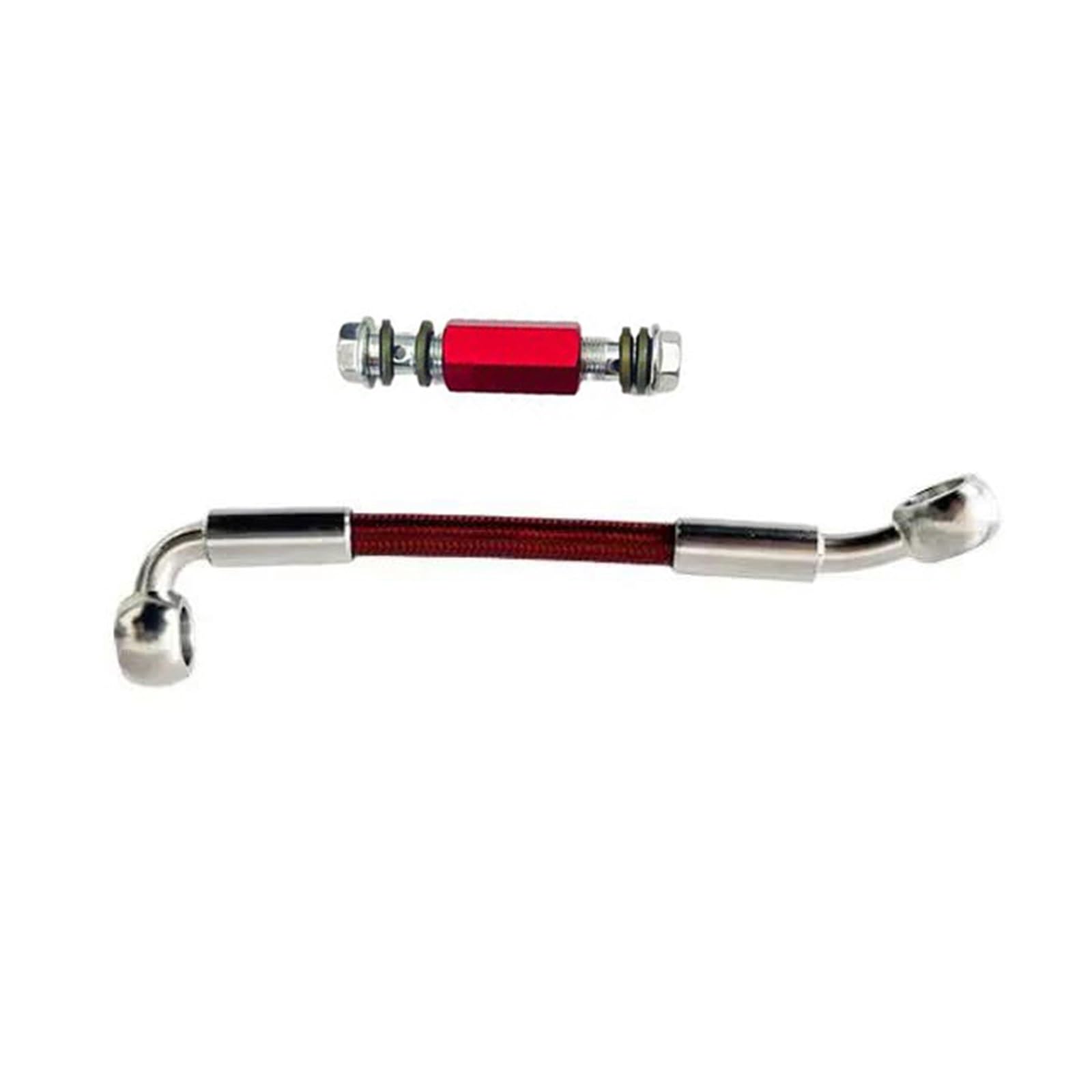 Hydraulic Brake Hose 28°-90° Motorcycle Accessories M10 AN3 Brake Hose Line Connecting Rod Hydraulic Clutch Oil Pipe 2 Way Adapter Screw(300cm)