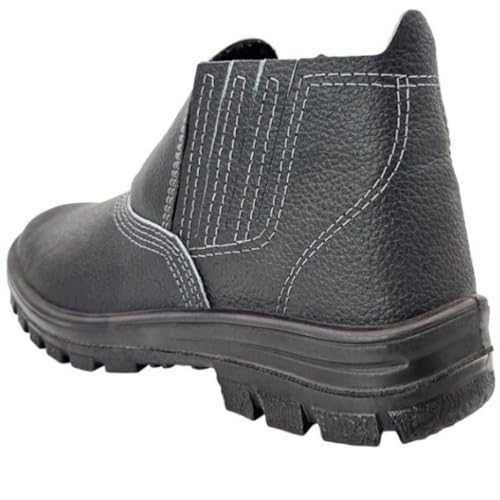 Calçado Segurança Botina Couro Solado Pu Com Elástico Nº 42 Sem Biqueira