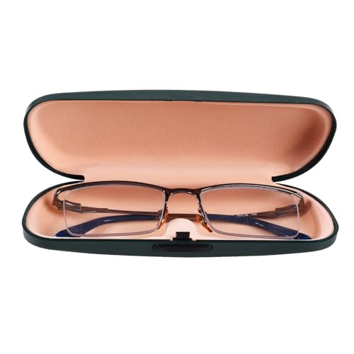 Image of VIVID Vision Unisex Adult Lightweight Eyewear Specs Case Cover | Free With Cleaning Cloth | Protect Eye Glasses | Plastic | Spectacles | Cases | IC - 621 ABS Dark Green with Cloth
