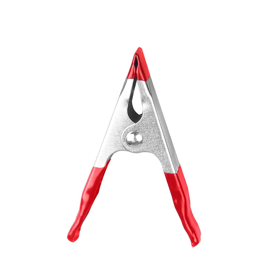 Dekton Spring Clamp 4 PC Set - 50mm Jaw Opening, Compact Design with Strong Gripping Power, Durable Zinc-Plated Spring Clamps, Rubber Coating for Non-Slip Grip, Ideal for DIY and Professional Use