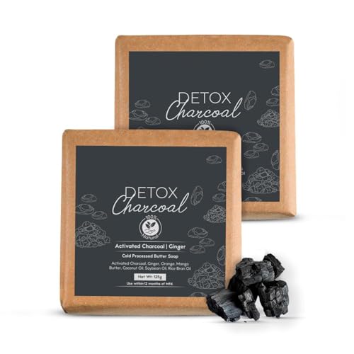 Charcoal Butter Bath Soap Bar With Ayurvedic Cold Processed (Pack of 2 x 125gm)