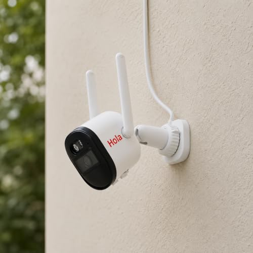 Image of Hola ! CO2 4MP QHD Wi-fi Outdoor Bullet Security Camera | 180 Degree with Tilt | Two Way Talk | Human Motion Detection | Night Vision | Supports SD Card (Up to 128 GB) | Alexa & OK Google - CO-2