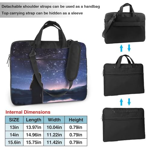 Bolso maletín para laptop unisex con diseño de estrellas miniatura 4