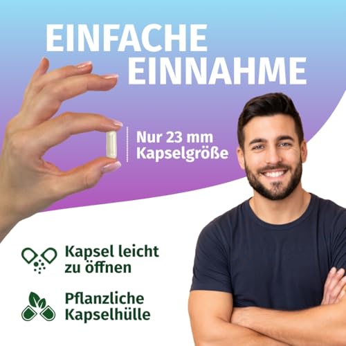 Green Naturals® GABA Kapseln – Hochdosiert: 1.500 mg aus natürlicher Fermentation – 100 % Vegan & Ohne Zusätze – 180 Kapseln (3 Monate) – Premiumqualität aus Deutschland – Vegan & laborgeprüft