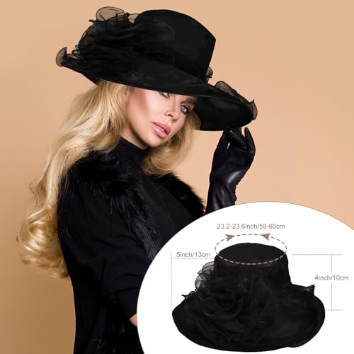 Sombrero Derby para Mujer 2025 Ecuestre Tea Party miniatura 4