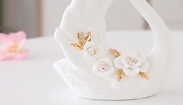 Buy kartfury Lucky Swan Lover Figurines Ceramic Couple Swan Pair