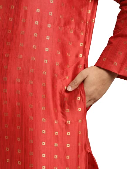 Image of SOJANYA (Since 1958, Men's Silk Blend Grey Kurta Pyjama & Silk Blend Jacket Combo
