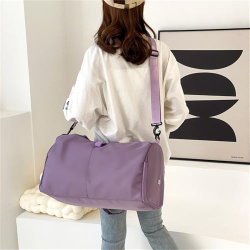 Travel Garment Bags Women's Yoga Bag Sports Fitness Bag Storage Travel Bag Duffle Bag(Purple)2