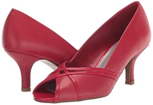 Easy Street Women's Celeste Pump, Red, 8 X-Wide #TOP6