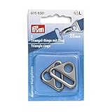 Prym 615830-1 Steg 25 mm Gunmetal Triangel-Ringe, Zinklegierung
