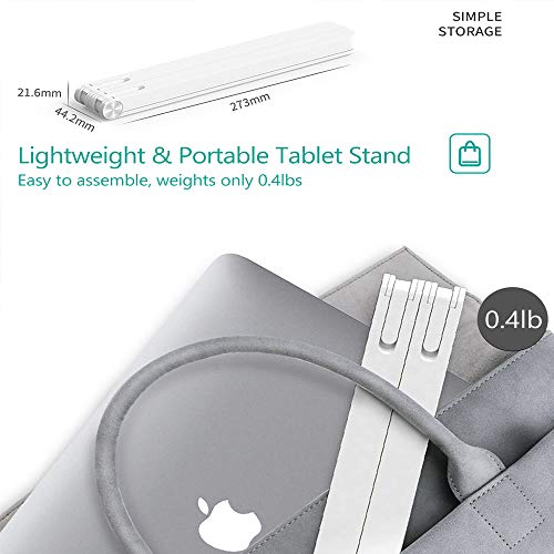 【Anti-Slip】Laptop Stand, Portable Laptop Holder Riser Computer Tablet Stand, Adjustable/Lightweight/Sturdy/Notebook Stand Mount Compatible with 10-17” Laptops/Notebook - White