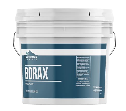 Earthborn Elements Borax Powder (1 Gallon) Multipurpose Cleaner & Detergent Booster Resealable Bucket (144 Ounce)