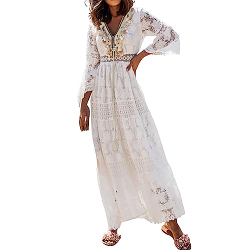Robe d'été en dentelle pour femme chic et sexy pour soirée et cocktail de plage