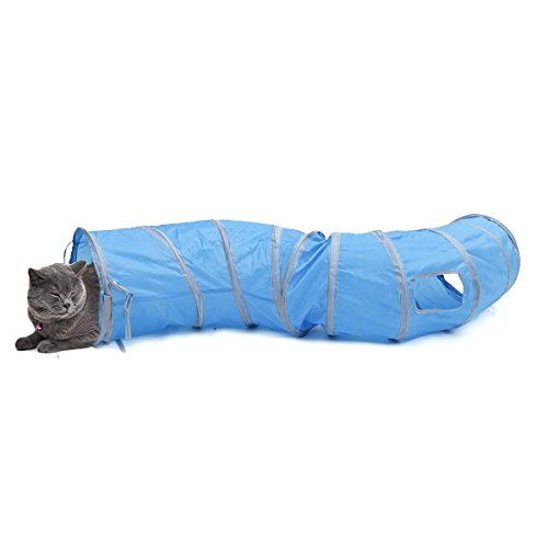 Pawz Brinquedo de Gatos Interativo, Túnel Dobrável para Coelhos, Gatinhos, Furões e Cães Pequenos co