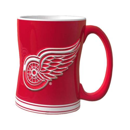 NHL Detroit Red Wings Sculpted Relief Mug, 14-Ounce