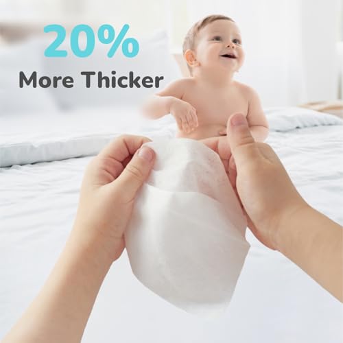 Image of R for Rabbit Feather 40 Baby Wet Wipes for new born Combo Pack of 4