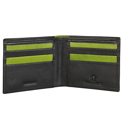 Image of WildHorn� RFID Protected Genuine High Quality Mens New Leather Wallet (New Black Nappa 1)