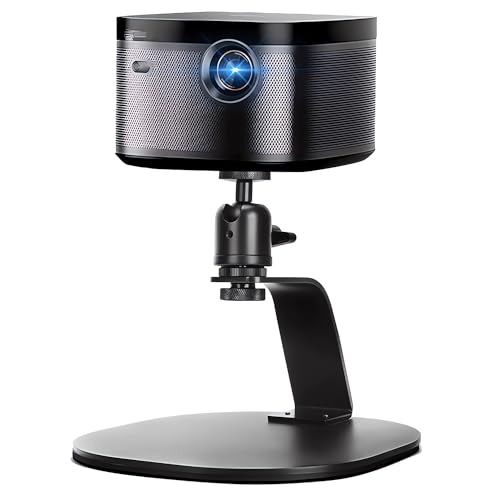 SRIKEKL Aluminum Desktop Projector Stand with Ballhead Angle Adjustment, Table Projector Stand Adjustable Tilt for Nebula, XGIMI, VANKYO, BenQ, PVO, TMY, AuKing and Most LCD/DLP Video Projectors