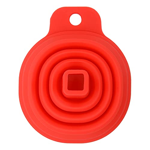 Mimo Style Funil Retrátil, Na Cor Vermelha. Feito Inteiramente de Silicone, Leve-o Para Onde Precisa