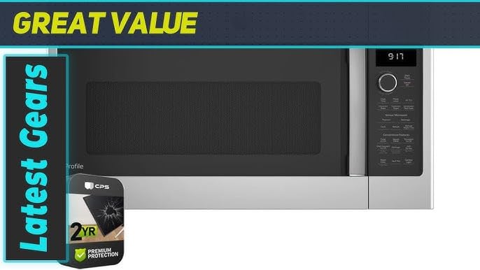GE PVM9179SRSS Profile 1.7 Cu. Ft. Convection Over-the-Range Microwave Oven Stainless Steel Bundle with 2 YR CPS Enhanced Protection Pack