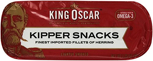 King Oscar Kipper Snacks Finest Imported Fillets of Herring, 3.25 Ounce (Pack of 10)