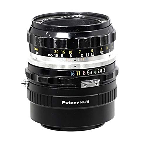 image for Fotasy Manual F Mount Lens to E-Mount Adapter, Nikkor F E Mount Adapte